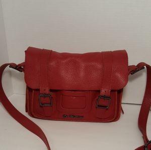 Dr. Martens Red Soft Leather Messenger Bag